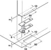 Corner Pivot Hinge wo Stop 50mm Brs Pol
