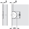 270D Flap Hinge Steel PNP