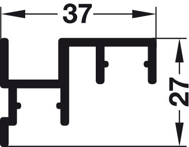 Eku Combino 45 FS Dbl Guide Rail 2.5m