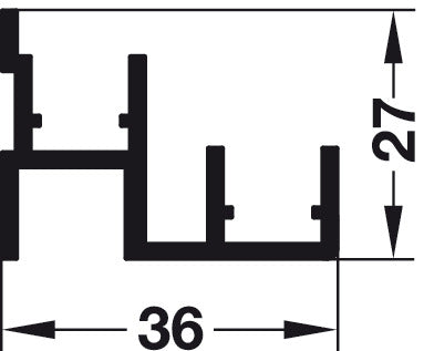 Eku Combino 45 FS Dbl Guide Rail 3.5m