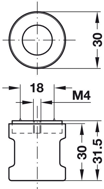 Symo3000 Fixed Hdl Screw Mtd M4 MNP