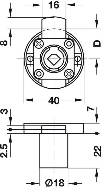 Symo3000 Inlaid Flap Lockcase 22mm DR NP