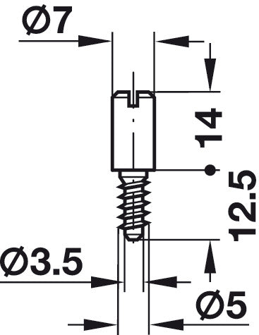 Locking Bolt w Wood Screw Thread St PNP