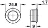 Mini Push-Lock Rosette D20/24.5mm Pl MN