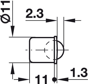 Ball Catch D11.0mm Steel/Brass Plt