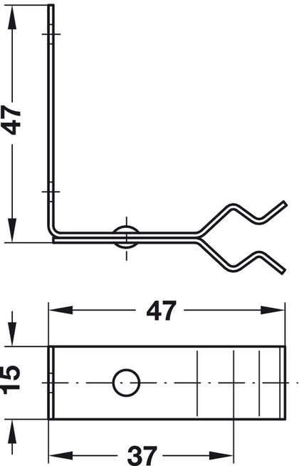 Plinth Spring Catch Steel/Nylon