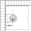 Glass Door Cyl Lever Lock B Diff PNP