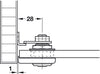 Glass Door Cyl Lever Lock B Diff PNP
