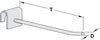 Removable Display Rail D7x300mm St CP