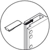 Pull Down Wardrobe Rail, for Internal Wardrobe Width 600-1000mm, 2004 Alu/Gry