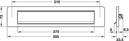 Startec Letter Plate 350x73mm BSS