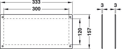 Startec Vent Grille Louvre 157x333mm MSS