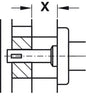 Half Spindle 8mm Sq 71mm ts 50-65mm Drs