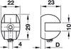 Gls Shelf Support 8-10mm Screw ZA SS
