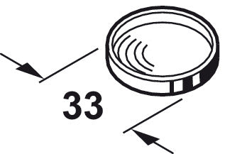 Protective Cap D33mm Press Pl Trans