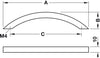 Metropolis Bow Handle 304 SSS 160mm cc
