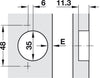 170D Hinge Stght Slide 48/6.0 SF Full