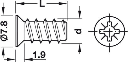 Varianta Scr Ful Csk PZ2 D5.0x13.5mm SNP