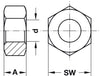 Hexagon Nut M10 St Glv