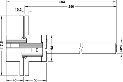 Soss Concealed Door Closer Kit ZA/St BNP