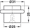Startec Door Stop/Floor D31mm Rub/SSS