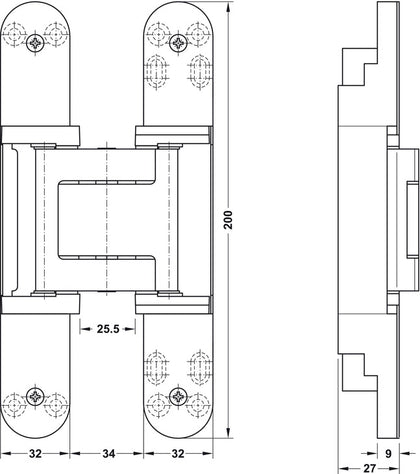 Tectus TE540 3D A8 180D Hinge SSSE