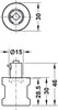 Symo3000 Lock Hdl Case wo Rings LH MNP