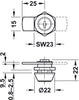 Cylinder Cam Lock 22mm 60-001 Dir.A