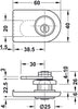 Glass Door Cyl Lever Lock B Diff MNP