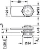 Cam Lock for Tri Socket key 32.5mm Dir.A
