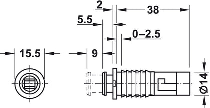Magnetic Pressure Catch 1.2kg Pl Black