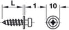 Modular Screw Collared D4x12.5mm St Galv