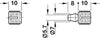 Dowel Connector 2Pt Plug-In Nyl Nat Col