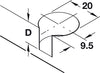 Rafix 20 Housing wo Ridge 16mm Pl Black