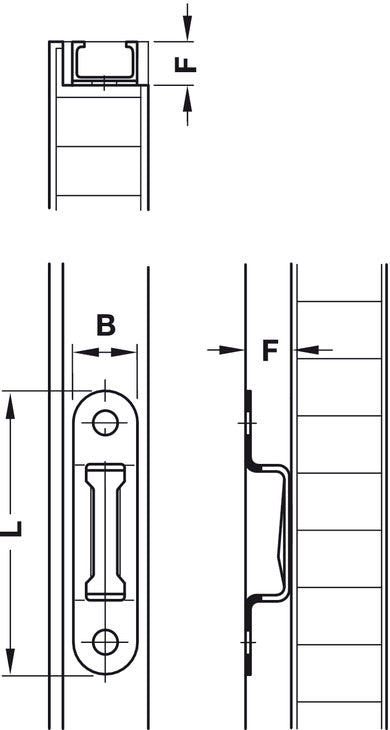 Modular Plate Push Fit 58x13mm St Burn
