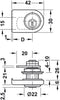 Glass Door Cyl Lever Lock B Diff PNP