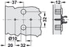 Tiomos 2mm Mounting Plate 2prt Click 4 Cruci DF