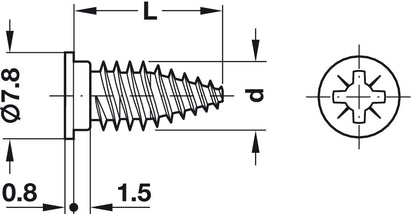 Varianta HC Screw Cyl D5.0x14mm Galv