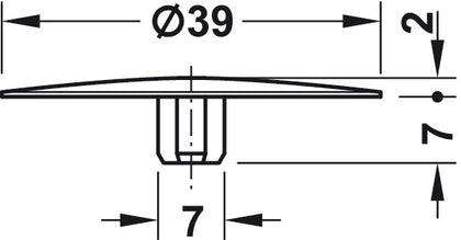 Maxifix Cover Cap D39mm Pl Brown