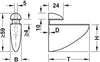 Shelf Clamp Support 4-40mm Screw ZA SS