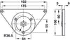 Mount Plate for D60/80mm Legs Dk Grey