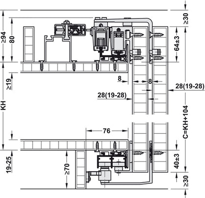 Hawa Antea 50/FS FitSet 1Door Middle
