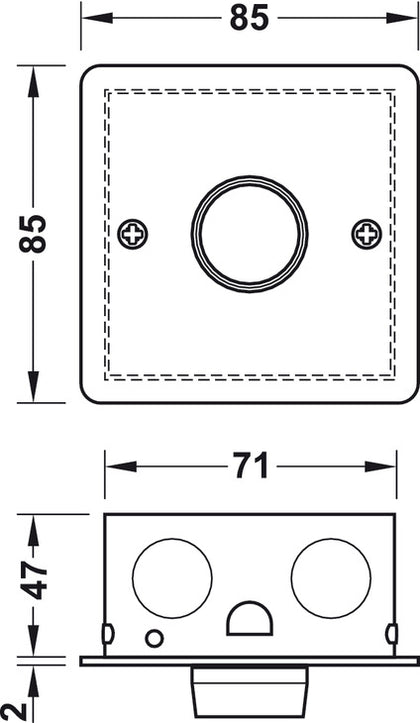 Exit Switch-Illuminated 85x85mm BSS