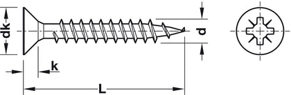 Hospa Scr Ful Csk PZ1 D3.0x15mm SG