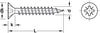 Spax Screw, Chipboard, Countersunk Head with PZ Cross Slot, Fully Threaded D3.0x12mm