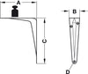 Fixed Bracket 345x280x43mm St White