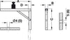 Hinged Bracket Adj 400mm 200kg/Pr White