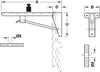 Hebgo LD Folding Bracket 330mm 150kg/Pr