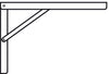 Hinged Bracket Adj 400mm 200kg/Pr White