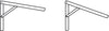 Hinged Bracket Adj 400mm 200kg/Pr White